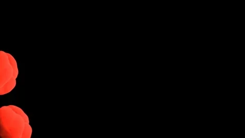 Abstract stylized Red ink drop in water on a black background V20 Stock Footage 87568811