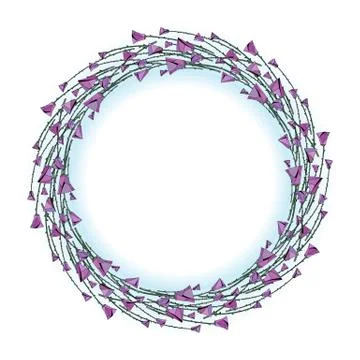 Abstract stylized roses frame. Vector flowers background. Stock Illustration