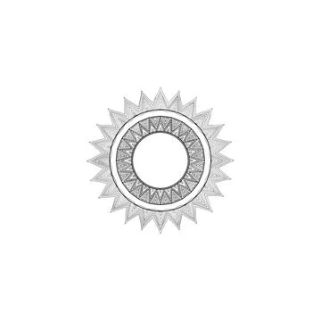 Abstract stylized sunburst icon with sharp radiating lines Stock Illustration