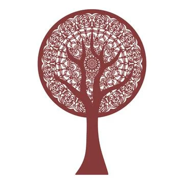 Abstract stylized tree - mandala.  Stock Illustration