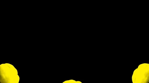 Abstract stylized Yellow ink drop in water on a black background V23 Stock Footage 87568890