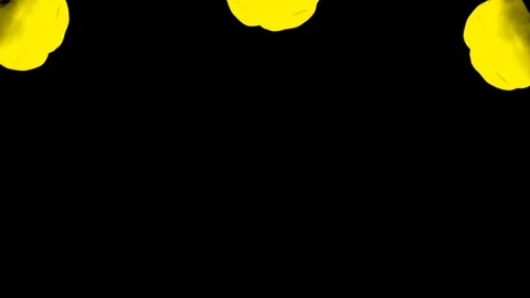 Abstract stylized Yellow ink drop in water on a black background V22 Stock Footage 87568891