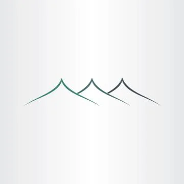 Abstract stylyzed mountains icon Stock Illustration