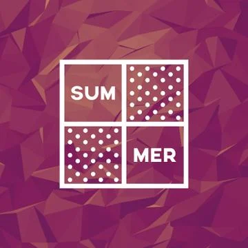 Abstract summer background with low poly vector illustration. Polygonal Stock Illustration
