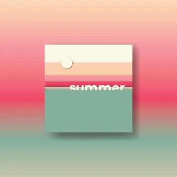 Abstract summer background vector illustration. Sea sunset colors Stock Illustration