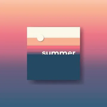 Abstract summer background vector illustration. Warm sunset color palette Stock Illustration