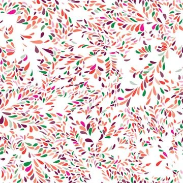 Abstract summer floral spot pattern Leaves seamless texture. Swi Stock Illustration