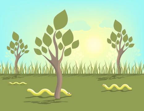 Abstract summer illustration Stock Illustration