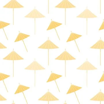 Abstract summer pattern with an image of cocktail umbrellas in monochrome sand Illustrazione stock