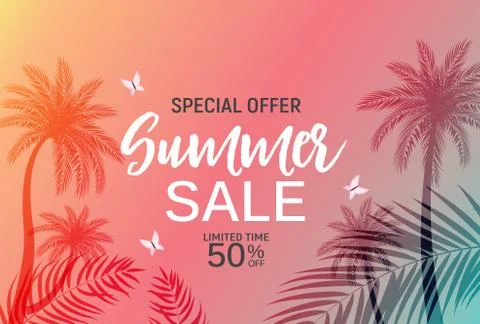 Abstract Summer Sale Background. Vector Illustration Stock Illustration