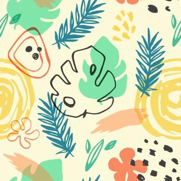 Abstract summer seamless pattern Stock Illustration