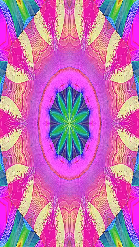 Abstract summer sun psychedelic retro neon pink, green background Stock Footage 302614520