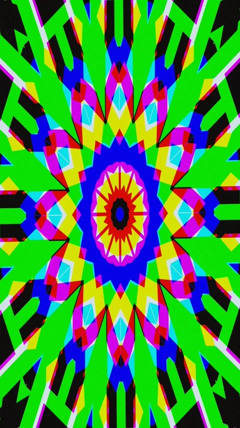 Abstract summer sun psychedelic retro neon pink, green background Stock Footage 318423690