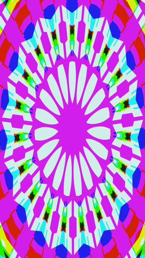 Abstract summer sun psychedelic retro neon pink, yellow background Stock Footage 319005149