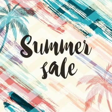 Abstract summer tropical background Stock Illustration