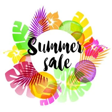 Abstract summer tropical background Stock Illustration