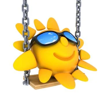 Abstract Sun and swing 스톡 일러스트