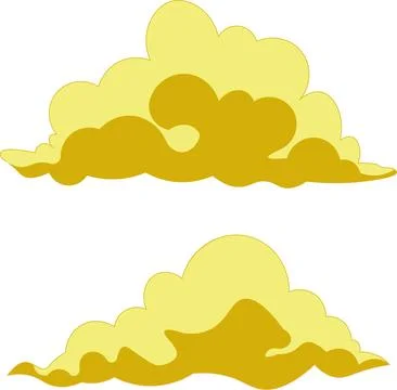 Abstract sun and  yellow clouds  Stock Illustration