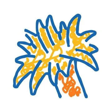 Abstract sun drawing symbolizing creativity and childhood imagination Stockillustratie