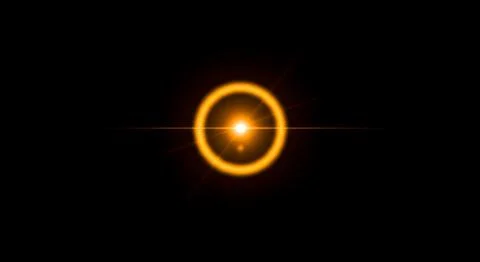 Abstract sun eclipse effect with circular halo and bright hot center, creativ Stock Photos