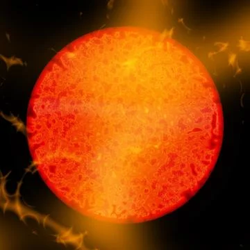 Abstract sun eruptions Stock Illustration
