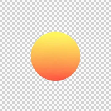 Abstract Sun Gradient Circle from Yellow to Orange Stock Illustration