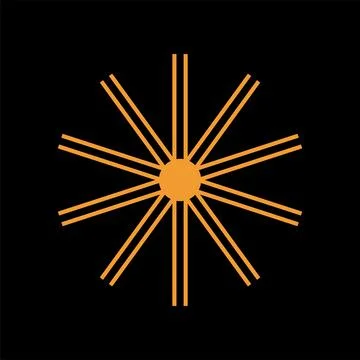 Abstract sun icon vector logo template illustration design Stock Illustration