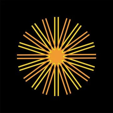 Abstract sun icon vector logo template illustration design Stock Illustration