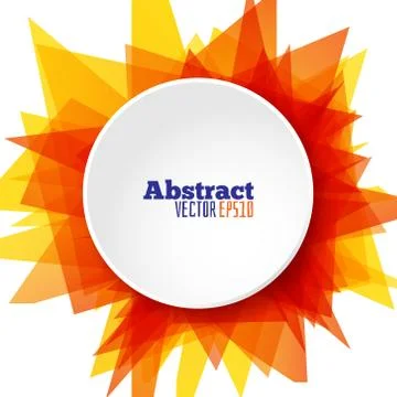 Abstract sun illustration, vector round template background Stock Illustration
