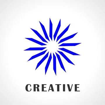 Abstract sun isolated flat vector design Stock Illustration