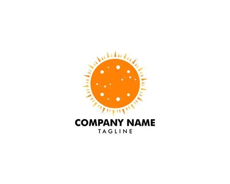 Abstract Sun logo design template Stock Illustration