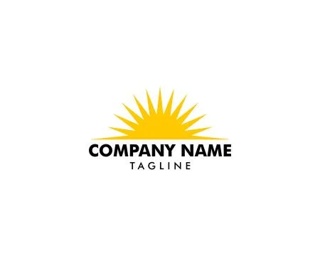 Abstract Sun Logo Design Template Stock Illustration