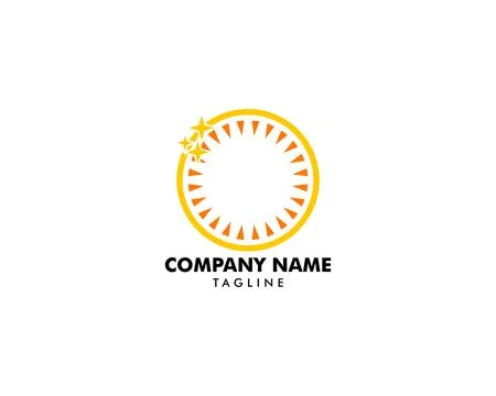 Abstract Sun Logo Design Template Stock Illustration