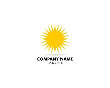 Abstract Sun Logo Design Template Stock Illustration