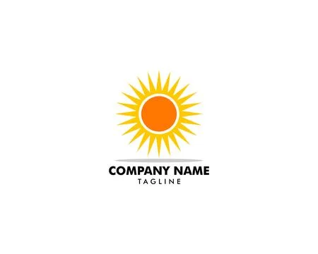 Abstract Sun Logo Design Template Stock Illustration