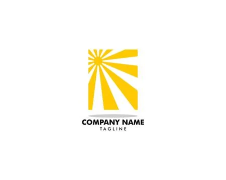 Abstract Sun Logo Design Template Stock Illustration