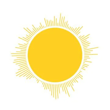 Abstract sun logo template with different rays, geometric shapes design, vect Stock Illustration