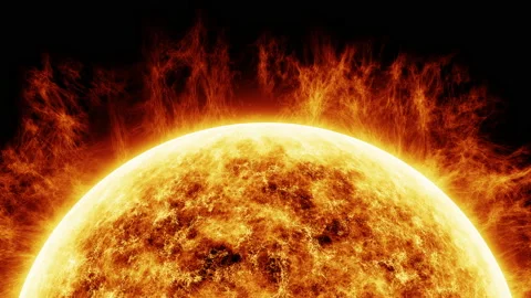 Abstract sun or star close up animation Stock Footage 195097479