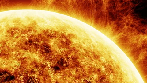 Abstract sun or star close up animation Stock Footage 195097649