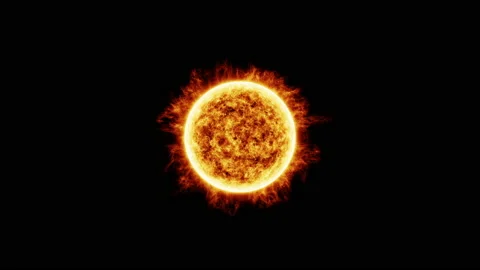 Abstract sun or star close up animation Stock Footage 195097823