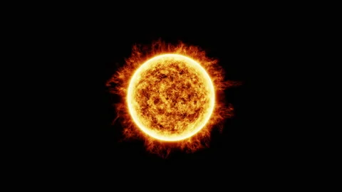 Abstract sun or star close up animation Stock Footage 195097925