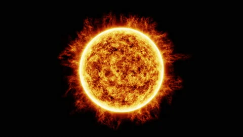 Abstract sun or star close up animation Stock Footage 195098206