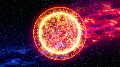 Abstract sun or star close up animation Stock Footage 202315252