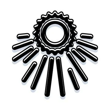 Abstract sun radiating light and energy symbol Stockillustratie