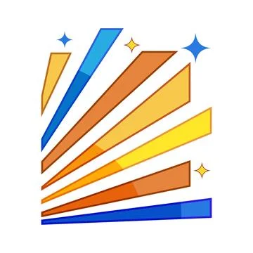 Abstract sun rays background vector illustration with sparkles Illustrazione stock