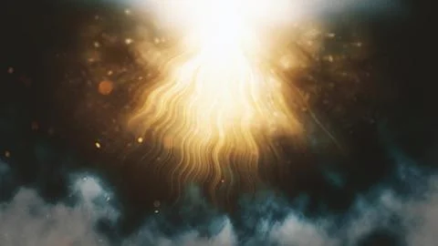 Abstract sun rays on black background. Illustrazione stock