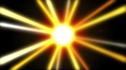 Abstract sun rays light effect motion graphic, bright glowing beams radiati.. Stock Footage 345627407