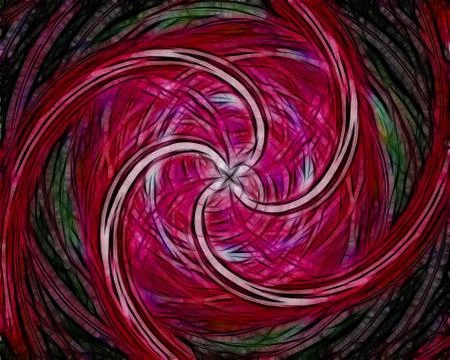 Abstract sun with spiraling rays Stock Illustration