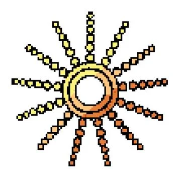 Abstract sun symbol radiating warm light dots Stock Illustration