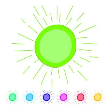 Abstract sun vector cartoon graphic Stockillustratie